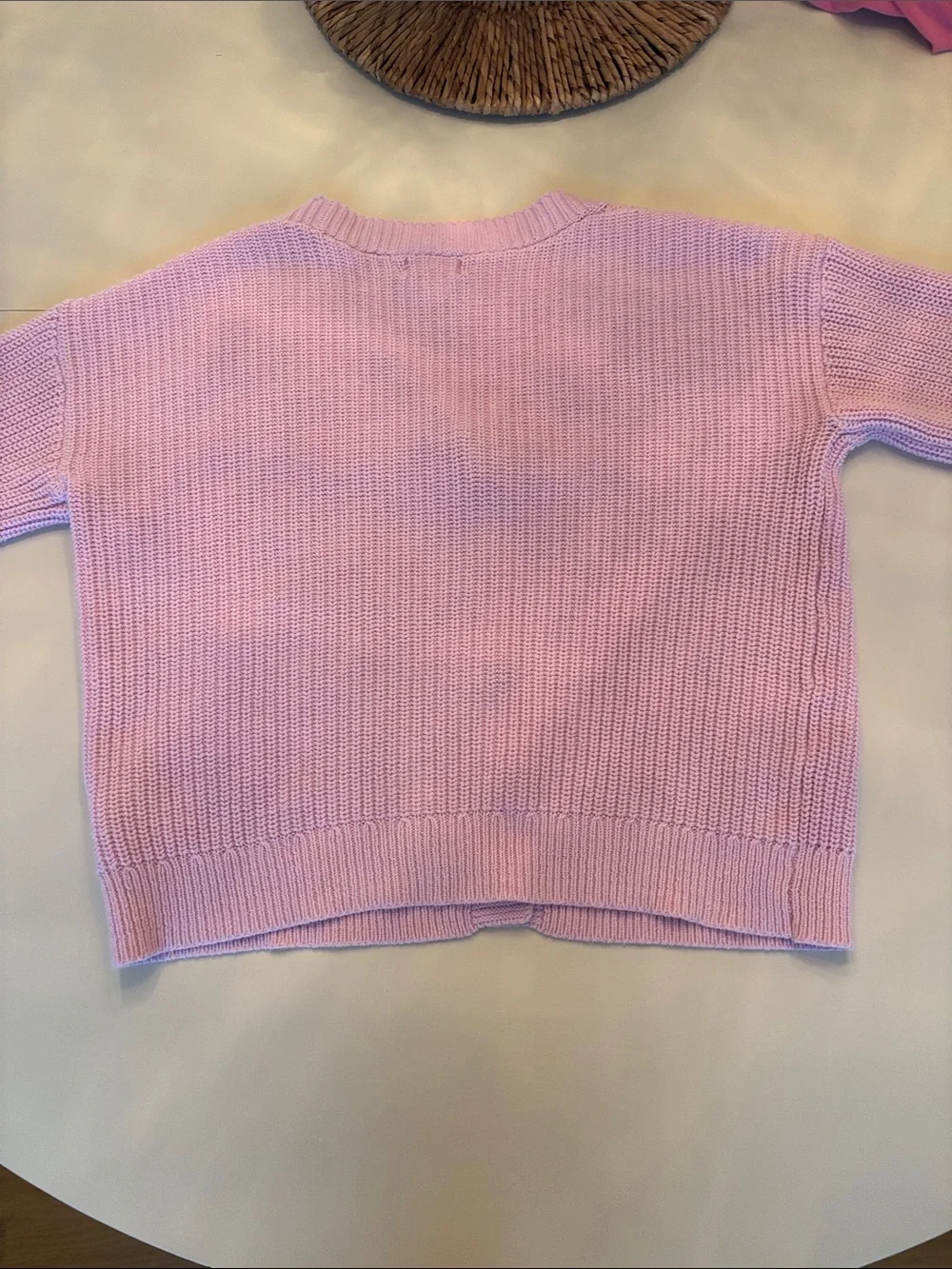 Cat & Jack Light Pink Knit 'Love' Cardigan for Kids